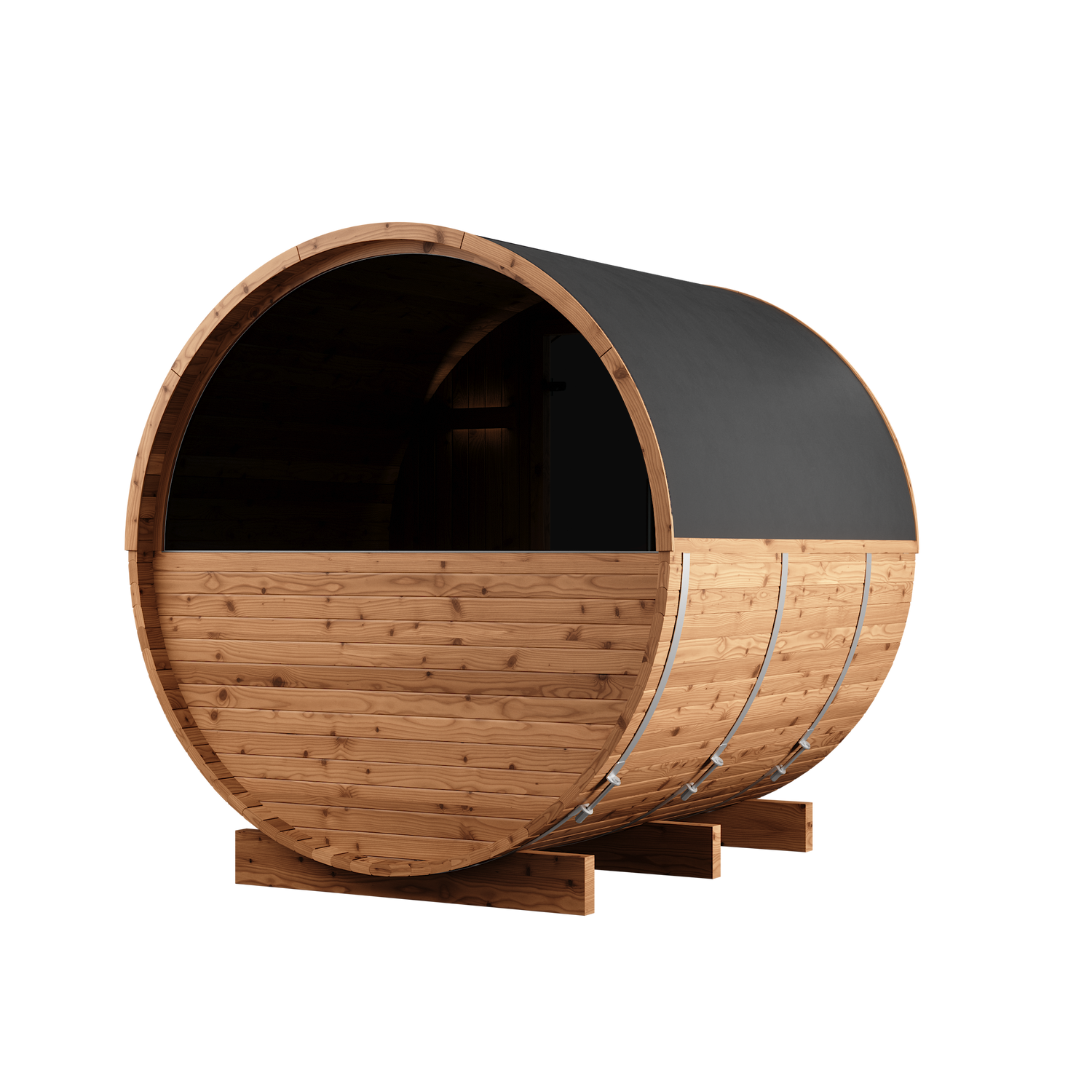 Thermory 4 Person Large Barrel Sauna (With Porch)