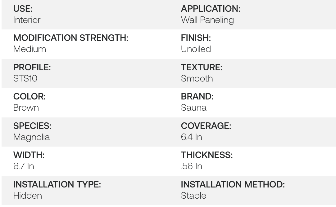 Thermo Magnolia 1X7 STS4 Wall Paneling