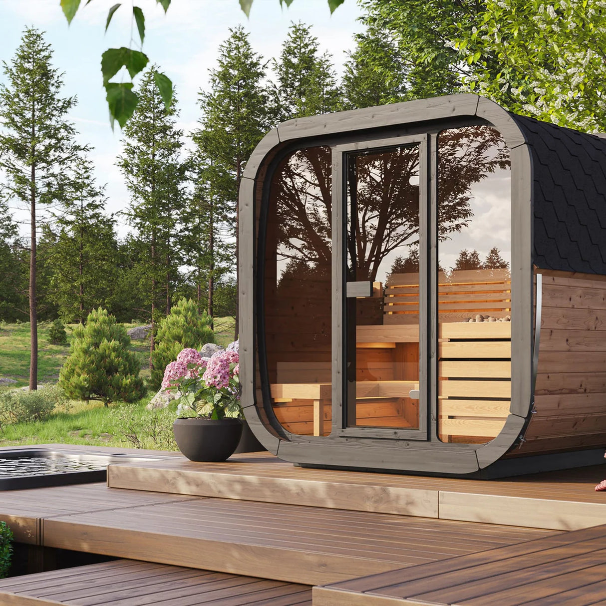 SaunaLife Model CL5G 4 Person Cube Sauna