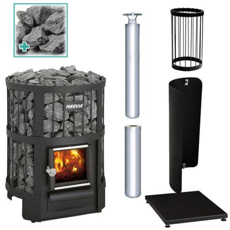 Harvia Legend 150 Sauna Stove Package with Chimney