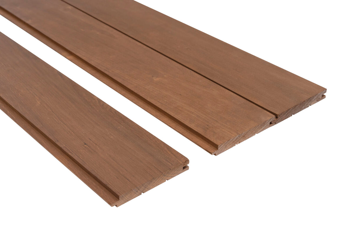 Dark Thermo Alder Sauna 1X5 STS4 Wall Paneling