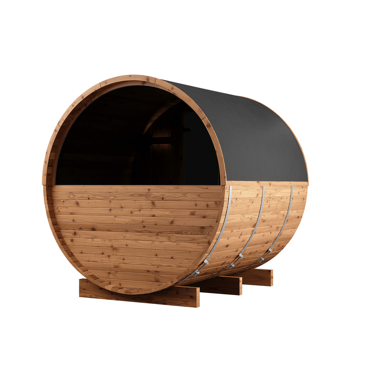 Thermory 4 Person Large Barrel Sauna (With Porch)