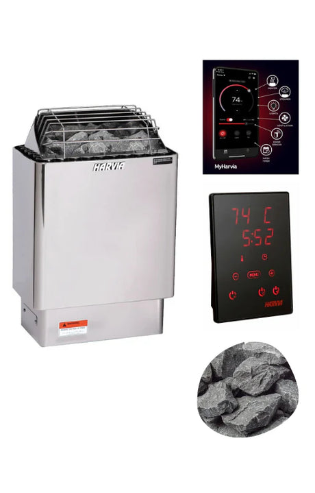 Harvia KIP30W Electric Sauna Heater Package